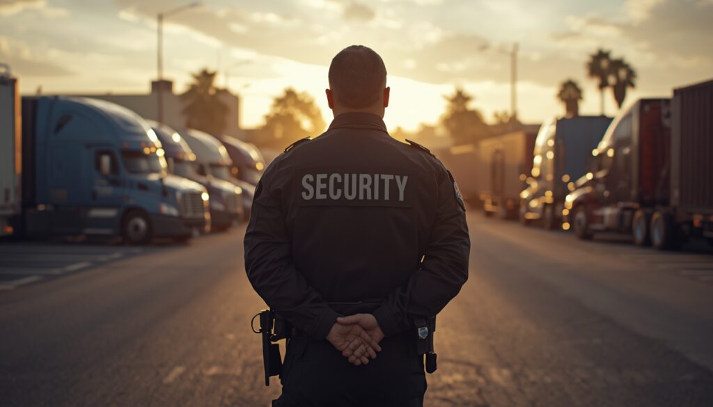 Trucking security guard company.